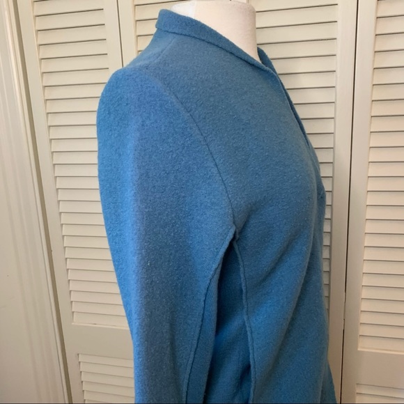 Eileen Fisher blue snap front button jacket - Picture 9 of 13